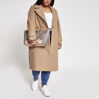 camel longline coat