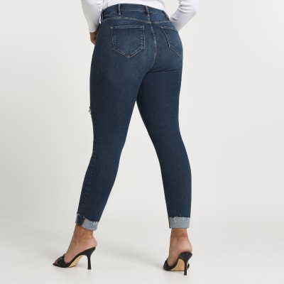 Plus Dark Blue Molly Ripped skinny Jean