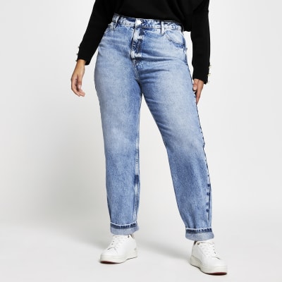 high rise mom jeans black