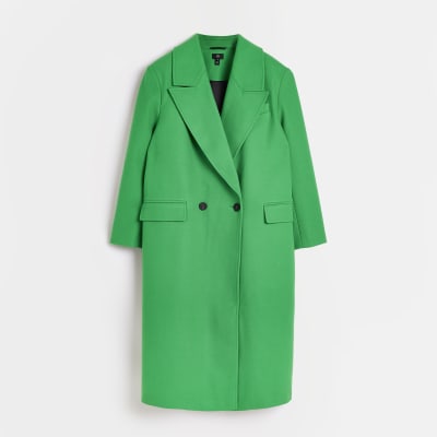 Plus green oversized longline coat