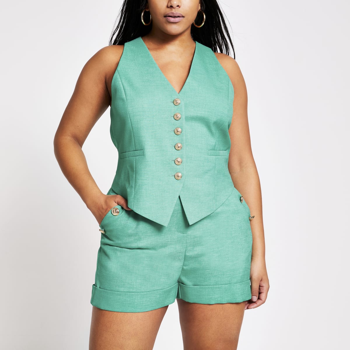 Plus green waistcoat