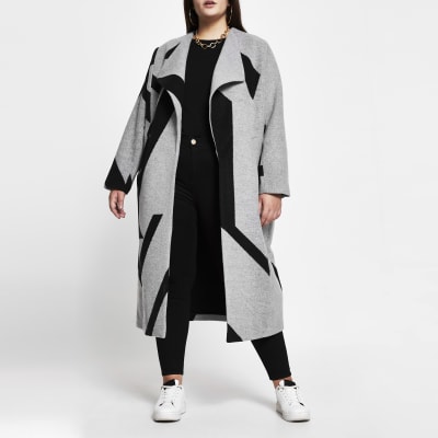 river island white coat