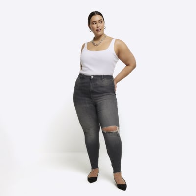 Distressed jeggings shop plus size