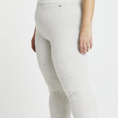 grey fluffy joggers
