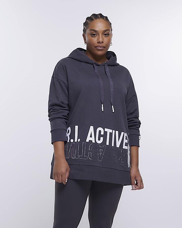 Plus grey RI Active hoodie