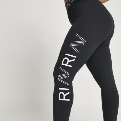 Plus grey RI Active leg print leggings River Island