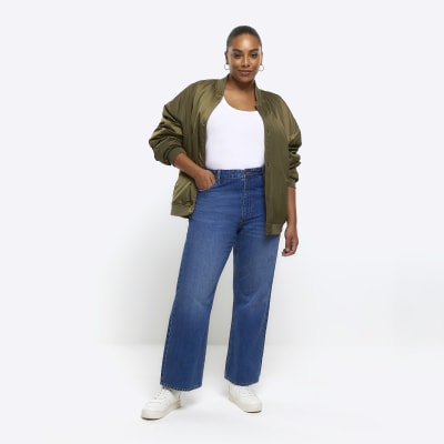 Plus khaki bomber jacket River Island