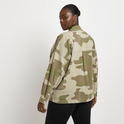 Khaki camo jacket womens best sale