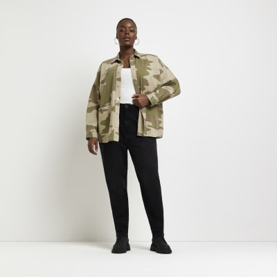 Khaki camouflage outlet jacket