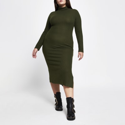 roll neck maxi dress