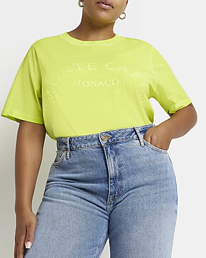 Plus lime graphic t-shirt
