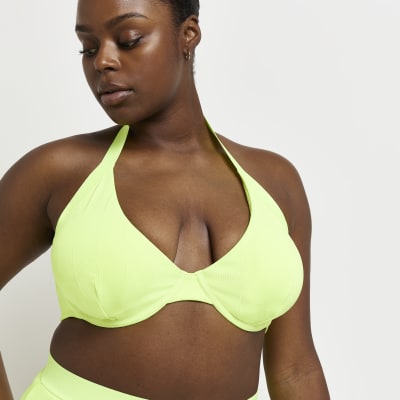 Plus size lime 2024 green bathing suit