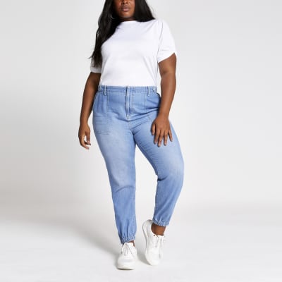 plus size jean joggers