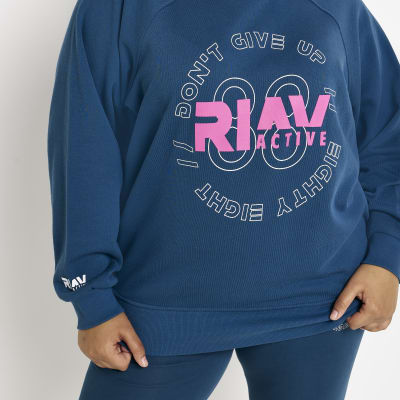 Plus navy graphic sweatshirt
