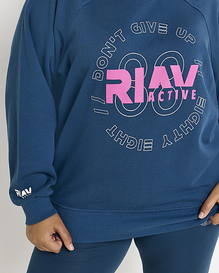 Plus navy graphic sweatshirt