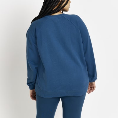 Plus navy graphic sweatshirt