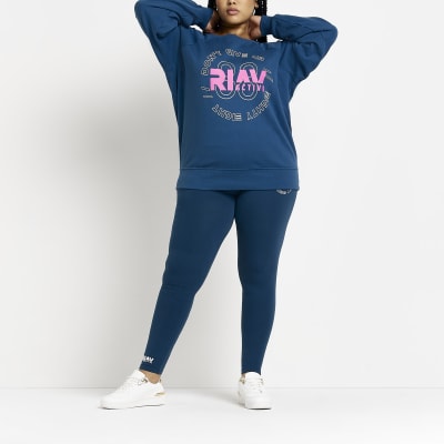 Plus navy graphic sweatshirt