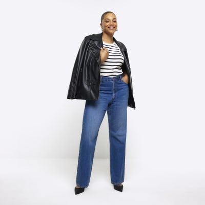 Plus navy stripe racer vest