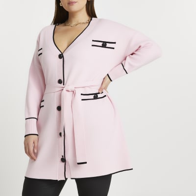 plus pink cardigan