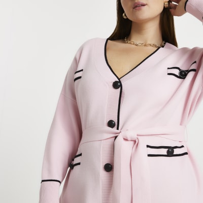 plus pink cardigan