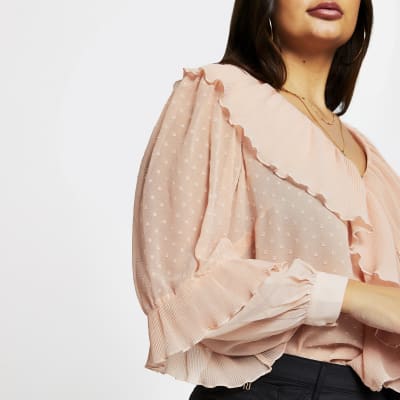 girls pink blouse