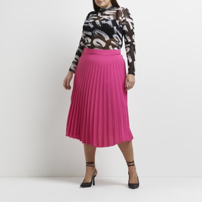 Midi Skirt | Pleated & Denim Midi Skirt | River Island