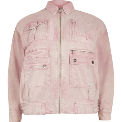 river island pink denim jacket