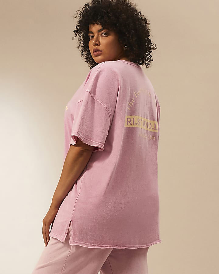 Plus pink RI Studio t-shirt