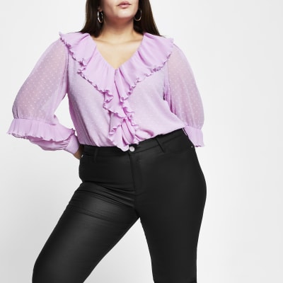 river island ruffle top