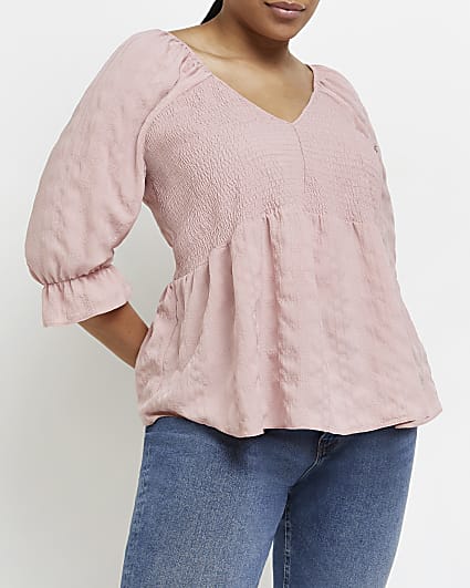 Girls pretty pink Top Blouse Peplum style 9 to 16 yrs