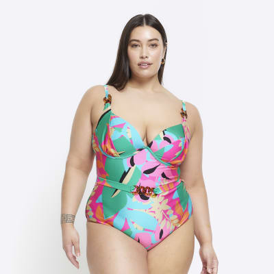 St john's bay deals plus size swimwear