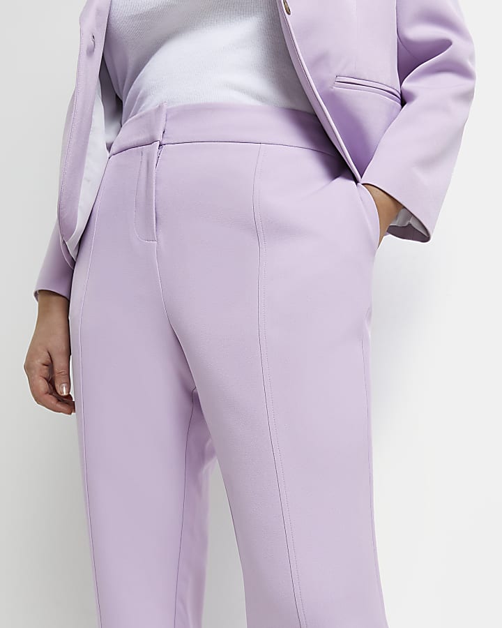 Plus purple flared split trousers