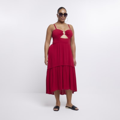 River island store red dress sale