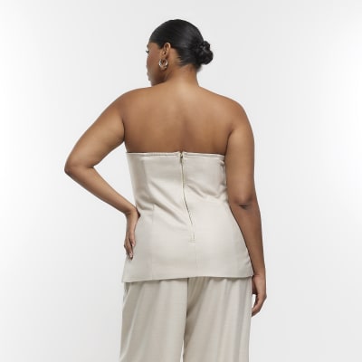 Plus RI Studio Cream Bandeau Top