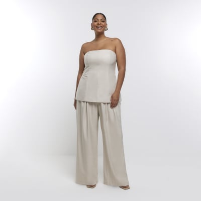 Plus RI Studio Cream Bandeau Top