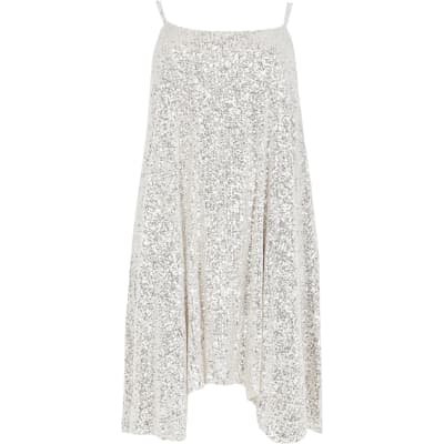 river island grey sequin dress