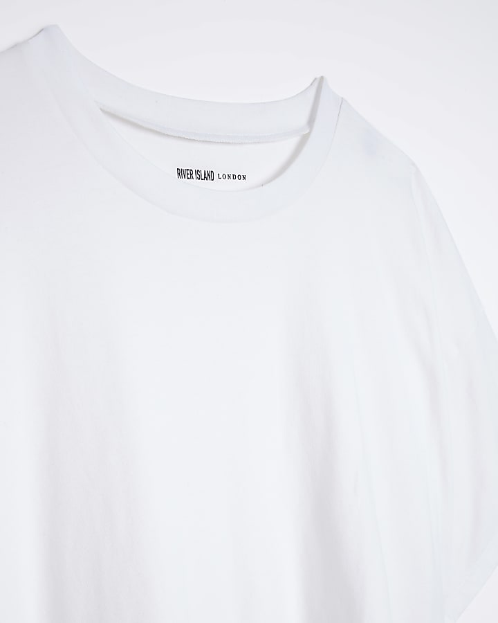 Plus white loose t-shirt