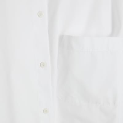 Plus white poplin oversized shirt | River Island