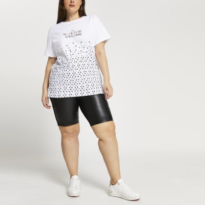 Plus white RI couture boyfriend t-shirt