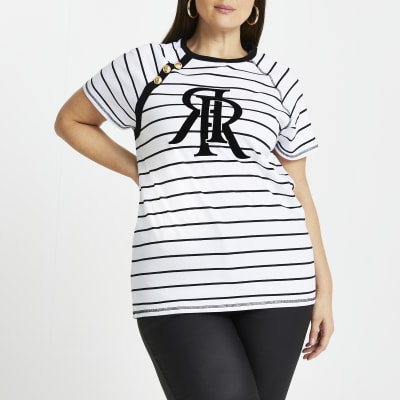 black and white striped shirt river island