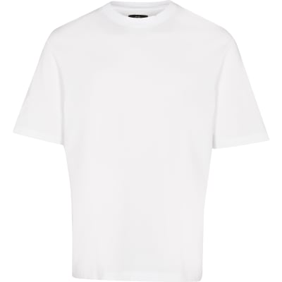 Premium essentials white oversized t-shirt | River Island