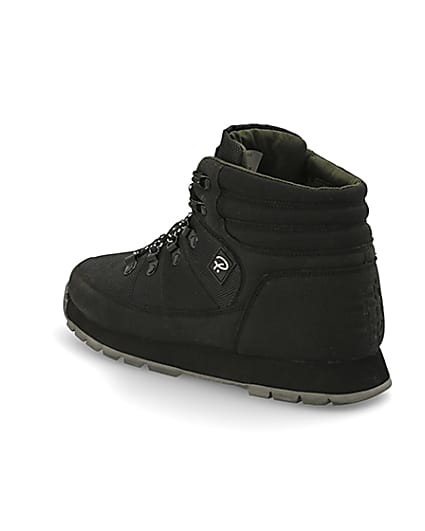 360 degree animation of product Prolific black mid top hiking boots frame-6
