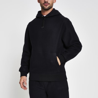 river island black hoodie