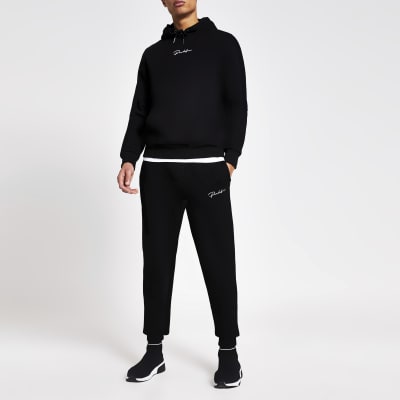 river island black hoodie