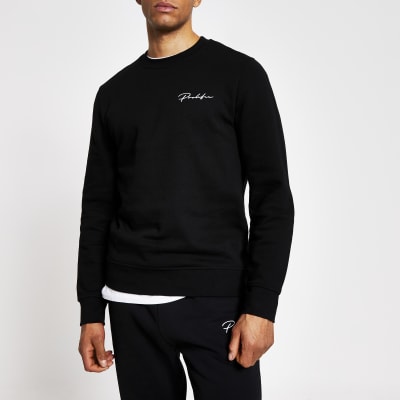 black slim fit sweatshirt