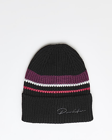 Prolific black stripe docker beanie hat