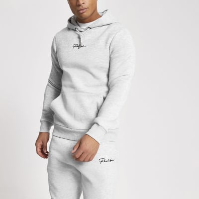 river island white hoodie