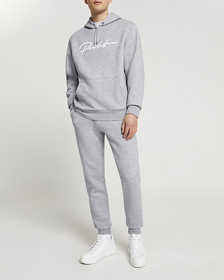 Prolific grey slim fit hoodie