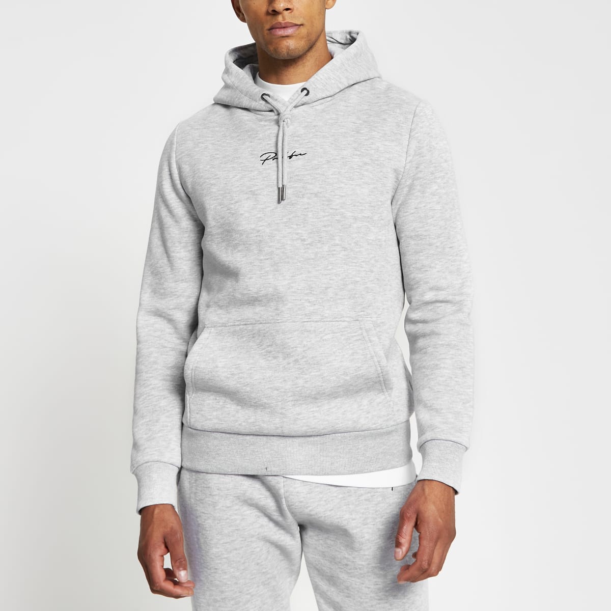 Prolific grey slim fit hoodie