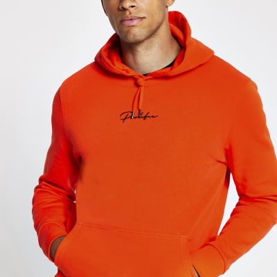 orange hoodie